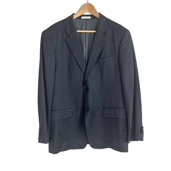 John W Nordstrom Italian Wool Suit Jacket Charcoal Gray Size 44 R / W 38 EUC - Picture 1 of 6